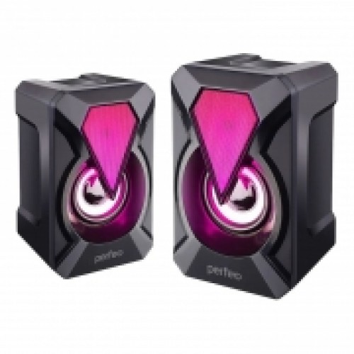 Колонки Perfeo Flames, 6 Вт, подсветка, питание от USB, черные (PF_A4439)