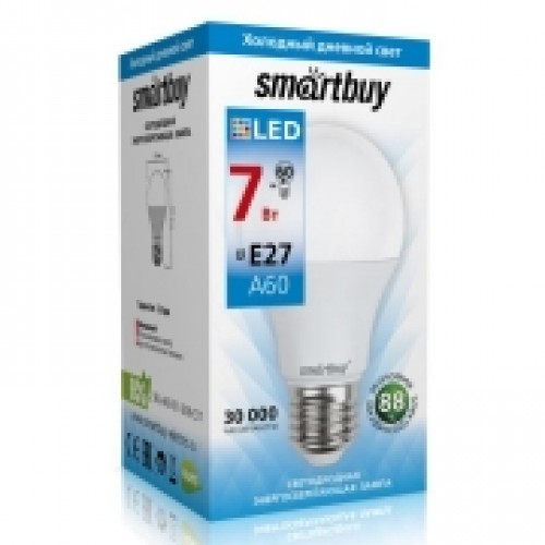 Светодиодная (LED) лампа Smartbuy A60 07W/6000/E27 (SBL-A60-07-60K-E27)
