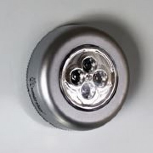 Фонарь Smartbuy Push Light, серебристый, 4 LED, 3XAAA (SBF-831-S)