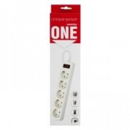 Сетевой фильтр Smartbuy ONE 2.2 кВт 10A, 3 м, 5 розеток, белый (SBSP-30-W)