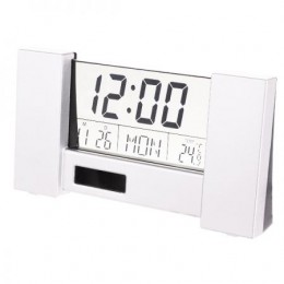 Часы будильник Perfeo PF-S2056 CITY", температура, белые (PF_A4691)"