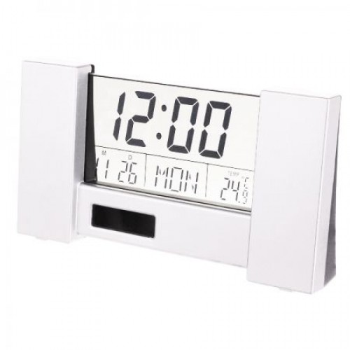 Часы будильник Perfeo PF-S2056 CITY", температура, белые (PF_A4691)"