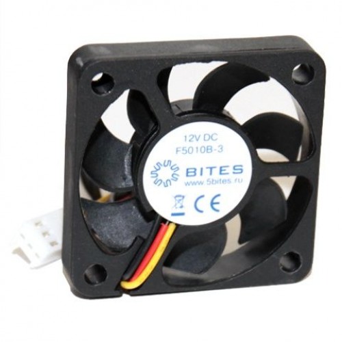 Вентилятор 50 x 50 x 10, 3 pin, 12V, подшипник качения, 5bites (F5010B-3)