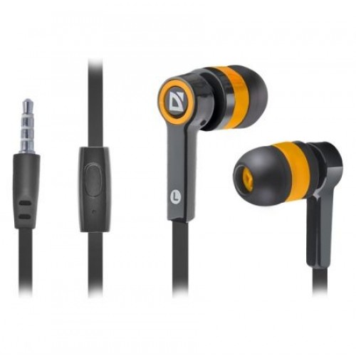 Гарнитура Defender Pulse-420 для мобильных устройств, черно-оранжевая (63420)