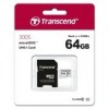Карта памяти Micro SDXC 64Gb Transcend 300S Class 10 UHS-I U1+ адаптер SD (TS64GUSD300S-A)