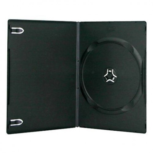 BOX 1 DVD Slim 7mm, черный, глянцевая пленка (коробочка на 1 DVD)