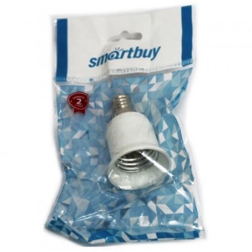 Переходник цокольный Е14-Е27, Smartbuy (SBE-A-E14-27)