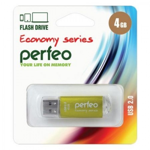 4Gb Perfeo E01 Gold Economy Series USB 2.0 (PF-E01Gl004ES)