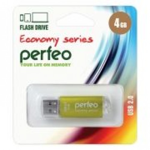 4Gb Perfeo E01 Gold Economy Series USB 2.0 (PF-E01Gl004ES)