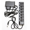 HUB 7-port 5bites HB27-203PBK Black USB 2.0 с блоком питания 2A, индивидуальные выключатели