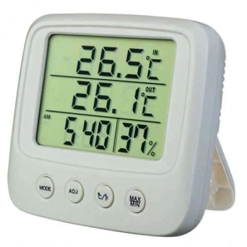 Метеостанция Perfeo PF-CX-0828A Apia с часами и будильником, белая (PF_C3666)