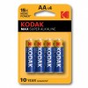 Батарейка AA Kodak MAX LR6-4BL, Alkaline, 4шт, в блистере