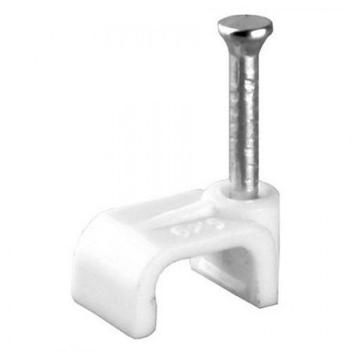 Скоба пластиковая плоская 4 мм, 50шт, Volsten (V02-6W-2-04-050)