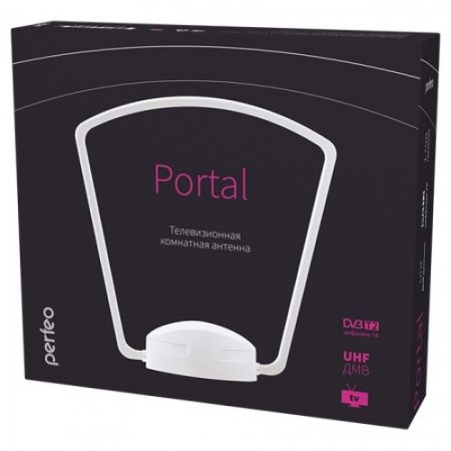 Антенна комнатная для ТВ, UHF, DVB-T2, активная, Perfeo PORTAL (PF-TV2020)