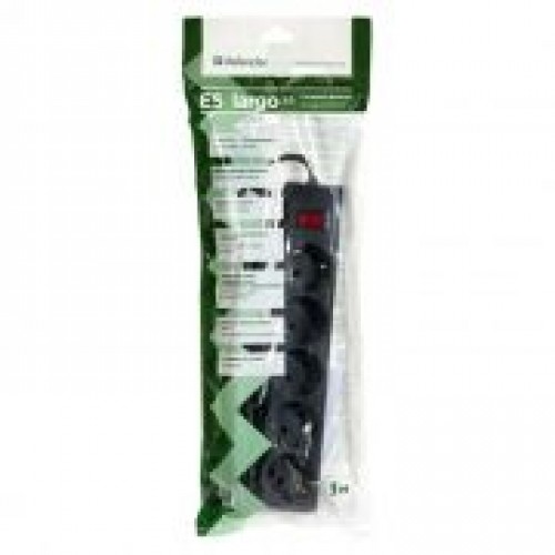 Сетевой фильтр Defender ES largo, 3 м, черный (99498)