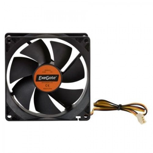 Вентилятор 92 x 92 x 25, 3 pin, 12V, втулка, кабель 40 см, Exegate (EX09225S3P)