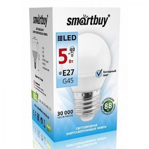Светодиодная (LED) лампа Smartbuy G45 05W/4000/E27 (SBL-G45-05-40K-E27)