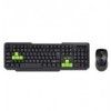 Комплект Smartbuy ONE SBC-230346AG-KN Black/Green, беспроводные клавиатура и мышь