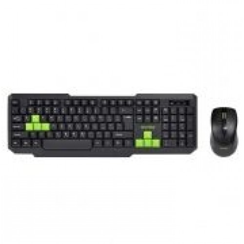 Комплект Smartbuy ONE SBC-230346AG-KN Black/Green, беспроводные клавиатура и мышь