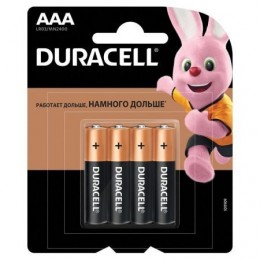 Батарейка AAA Duracell LR03-4BL, 4 шт, блистер (MN2400)