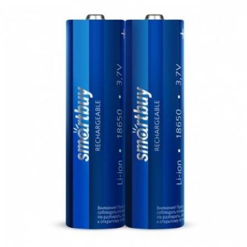 Аккумулятор 18650 Smartbuy 2000мА/ч, 2 шт, термопленка (SBBR-18650-2S2000)