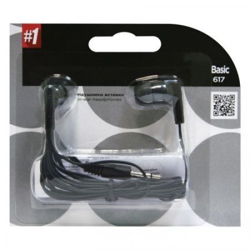 Наушники-вкладыши Defender Basic-617, черные (63617)