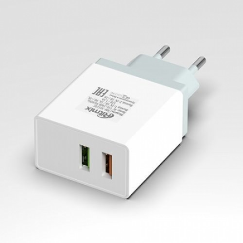 Зарядное устройство Ritmix RM-3032QC 3А+2A 5В, 2xUSB, белое