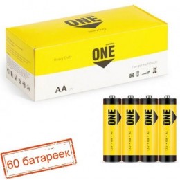 Батарейка AA Smartbuy ONE R6/4S, солевая, упаковка 60 шт (SOBZ-2A04S-Eco)