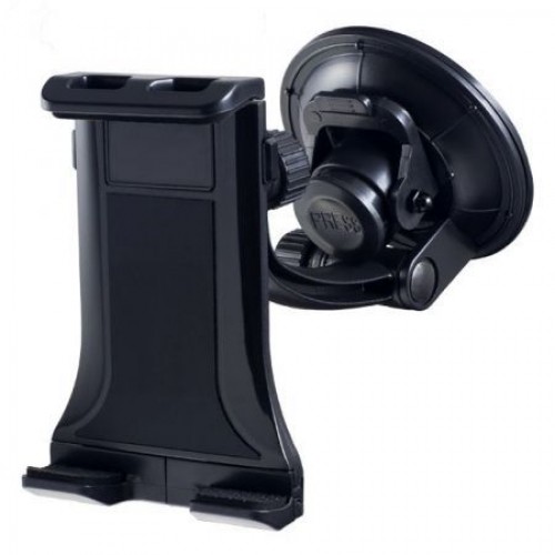 Держатель автомобильный на присоске для планшета/смартфона 4-10", черный, Perfeo PH-711"