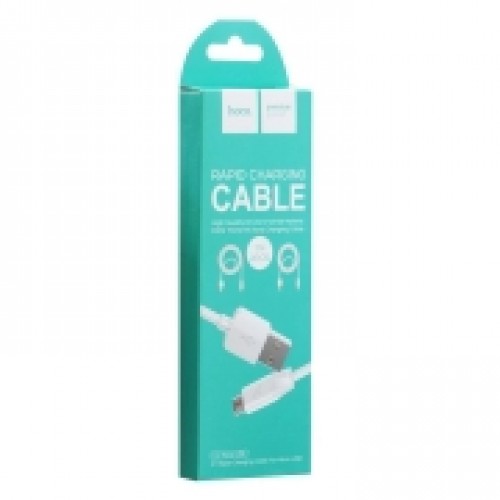 Кабель USB 2.0 Am=>micro B - 1.0 м, белый, 2 шт, Hoco X1 Rapid Charging