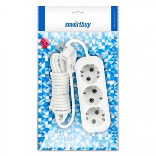 Удлинитель сетевой Smartbuy, 3 розетки, 5 м, 16А/3.5кВт заземление (SBE-16-3-05-Z)
