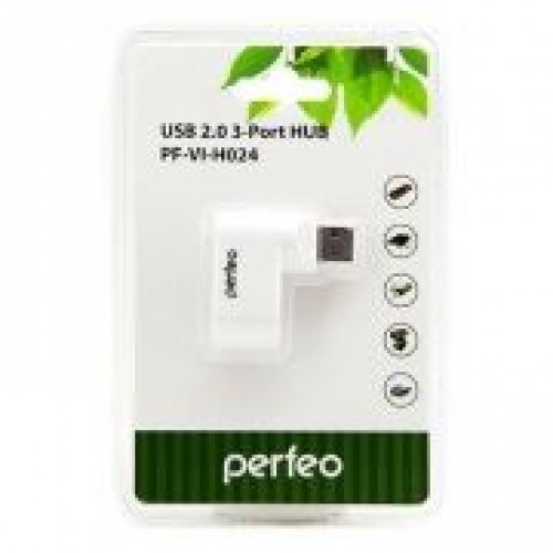 HUB 3-port Perfeo PF-VI-H024, белый (PF_4281)