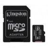 Карта памяти Micro SDXC 64Gb Kingston Class 10 Canvas Select + UHS-I U1 A1, 100 Мб/с + адаптер SD