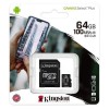 Карта памяти Micro SDXC 64Gb Kingston Class 10 Canvas Select + UHS-I U1 A1, 100 Мб/с + адаптер SD