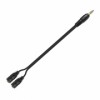 Адаптер аудио разветвитель 3.5 stereo plug -> 2x3.5 stereo jack, черный, Smartbuy (A214)