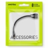 Адаптер аудио разветвитель 3.5 stereo plug -> 2x3.5 stereo jack, черный, Smartbuy (A214)