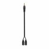 Адаптер аудио разветвитель 3.5 stereo plug -> 2x3.5 stereo jack, черный, Smartbuy (A214)