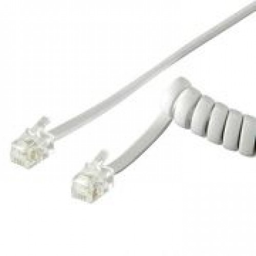 Кабель телефонный витой 4p4c RJ10, 3 м, белый, Premier (6-410)