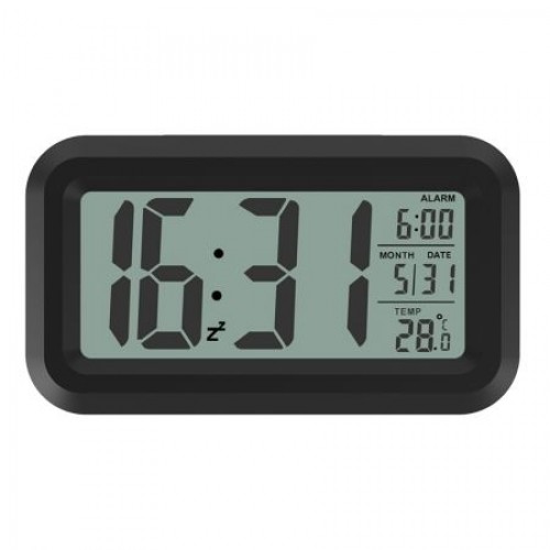 Часы будильник Ritmix CAT-100 , температура, черные