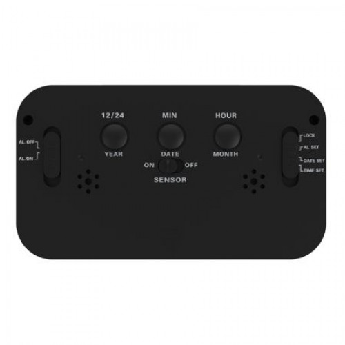 Часы будильник Ritmix CAT-100 , температура, черные