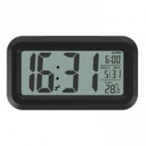 Часы будильник Ritmix CAT-100 , температура, черные