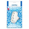 Переходник двойник Smartbuy, без заземления, плоский, белый, 250В 10А (SBE-10-A02-2)
