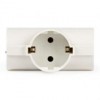 Переходник тройник Smartbuy, с заземлением, круглый, белый, 250В 16А (SBE-16-A03-3z)