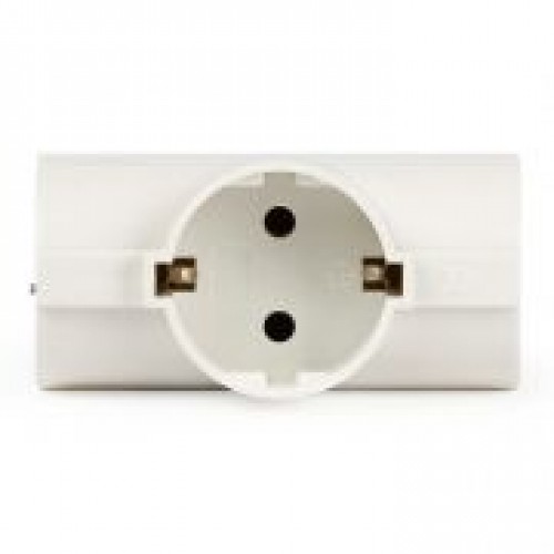 Переходник тройник Smartbuy, с заземлением, круглый, белый, 250В 16А (SBE-16-A03-3z)