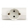 Переходник тройник Smartbuy, с заземлением, круглый, белый, 250В 16А (SBE-16-A03-3z)