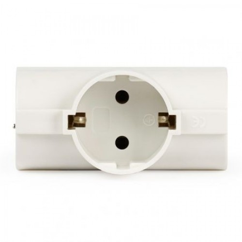Переходник тройник Smartbuy, с заземлением, круглый, белый, 250В 16А (SBE-16-A03-3z)
