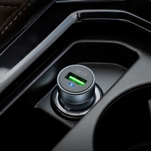 Зарядное автомобильное устройство Hoco Z32, QC3.0, 3A, USB, серое