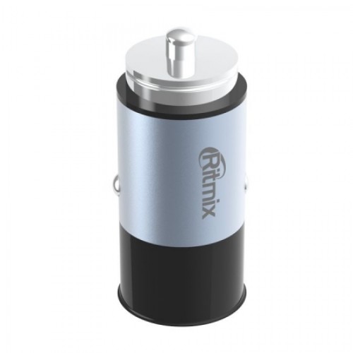 Зарядное автомобильное устройство Ritmix RM-5231 Gunshell, 3.1A 2xUSB, серое