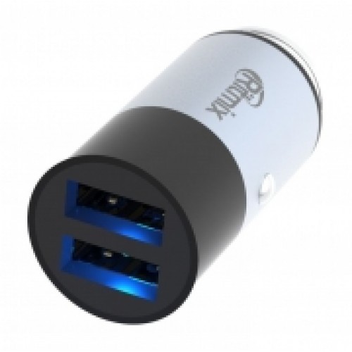 Зарядное автомобильное устройство Ritmix RM-5231 Gunshell, 3.1A 2xUSB, серое