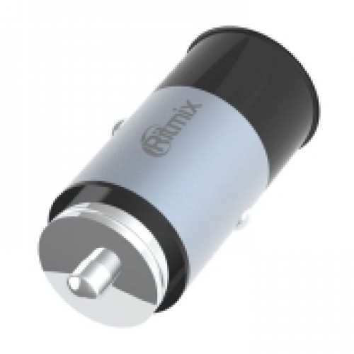 Зарядное автомобильное устройство Ritmix RM-5231 Gunshell, 3.1A 2xUSB, серое